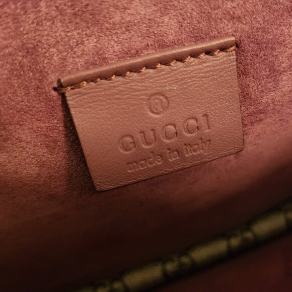 Gucci Blooms Medium Dionysus Shoulder Bag Red Cherry Blossom Canvas Suede - Picture 12 of 12